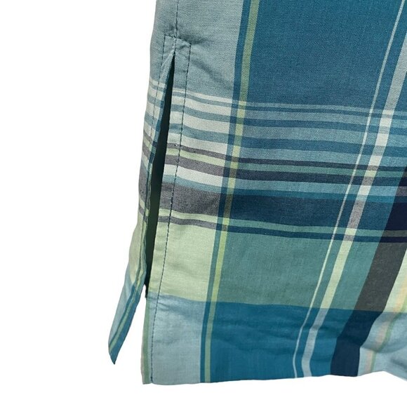 Vintage Pendleton Skirt Plaid Blue Green Tencel Size 10 - Picture 4 of 6